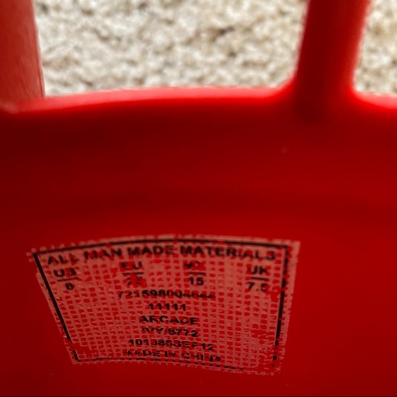 Red Rain Boots - Picture 6 of 7